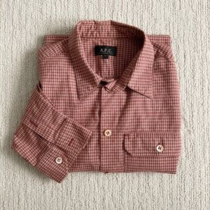 A.P.C. Rue de Fleurus Paris Men’s Long Sleeve Button Down Shirt - M